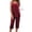Wine Red, variant on Ekouaer Capri Pajama Sets for Women 2 Piece Soft Cute Pjs Round Neck Sleeveless Lounge Set for Summer Sleepwear