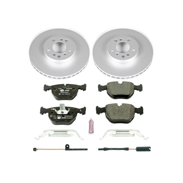 Power Stop Front Euro-Stop ECE-R90 Certified Brake Pad and Rotor Kit ESK879
