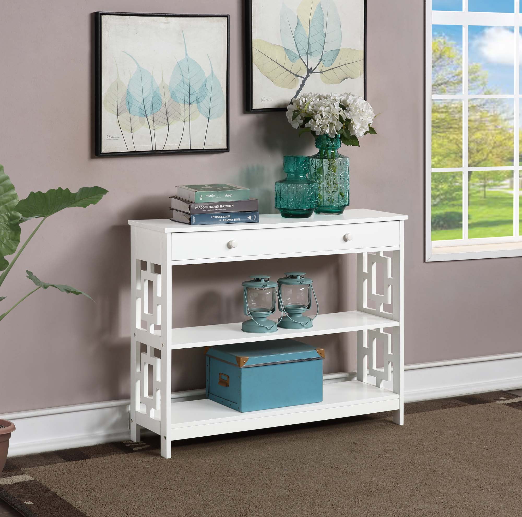 Convenience Concepts Town Square Contemporary Console Table with Drawer