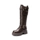 thumbnail image 1 of Botas DREAM PAIRS de combate con plataforma, rodilla alta, color marrón, 1 of 9