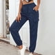 thumbnail image 4 of Pantalones deportivos de Yoga informales de cintura alta para mujer Gibobby Azul M, 4 of 5