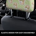 thumbnail image 4 of Kdxio Rabbit With Tie Pattern Print 2 Piece Car Head Rest Covers Set Auto Front/Rear Seats Headrest Cover Universal Fit Most Cars,Sedan, SUV, 4 of 9