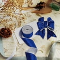 thumbnail image 6 of 10 Yards Single Face Velvet Ribbon for Bowknot Making Party Decoration Medium Blue 2-1/2 inch(63mm) about 10.00 Yards(9.14m)/Roll, 6 of 7