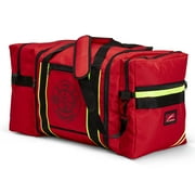 LINE2design Firefighter Jumbo Turnout Gear Bag with Padded Shoulder Strap, Unisex, Red, Rip-Stop