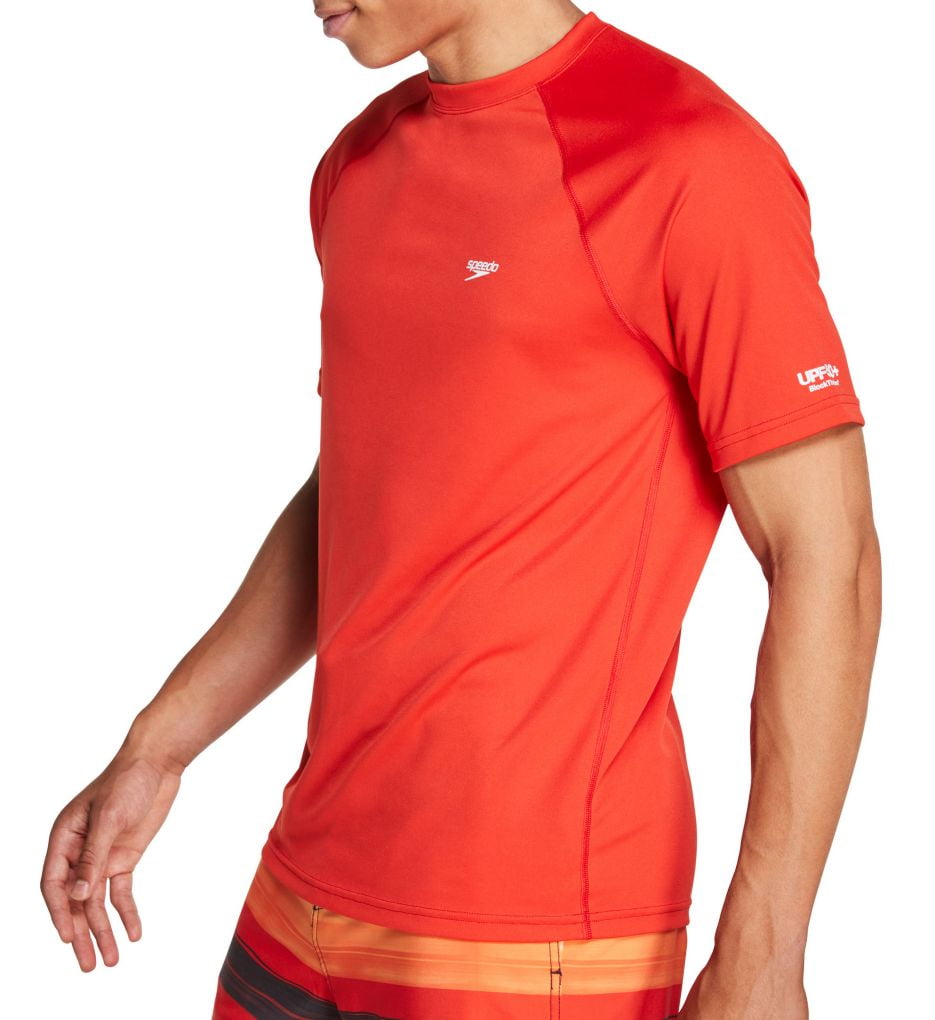 speedo men's easy short sleeve swim shirt