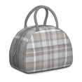 thumbnail image 1 of Geometric Plaid Lunch Tote – Abstract and Moroccan-Inspired Checkered Pattern, Insulated and Reusable Lunch Box with Fashionable Flair, 1 of 6
