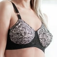 thumbnail image 2 of Style 2101 | Expandable Cup No Wire Long Line Shaper Bra - Pink Black, 2 of 2