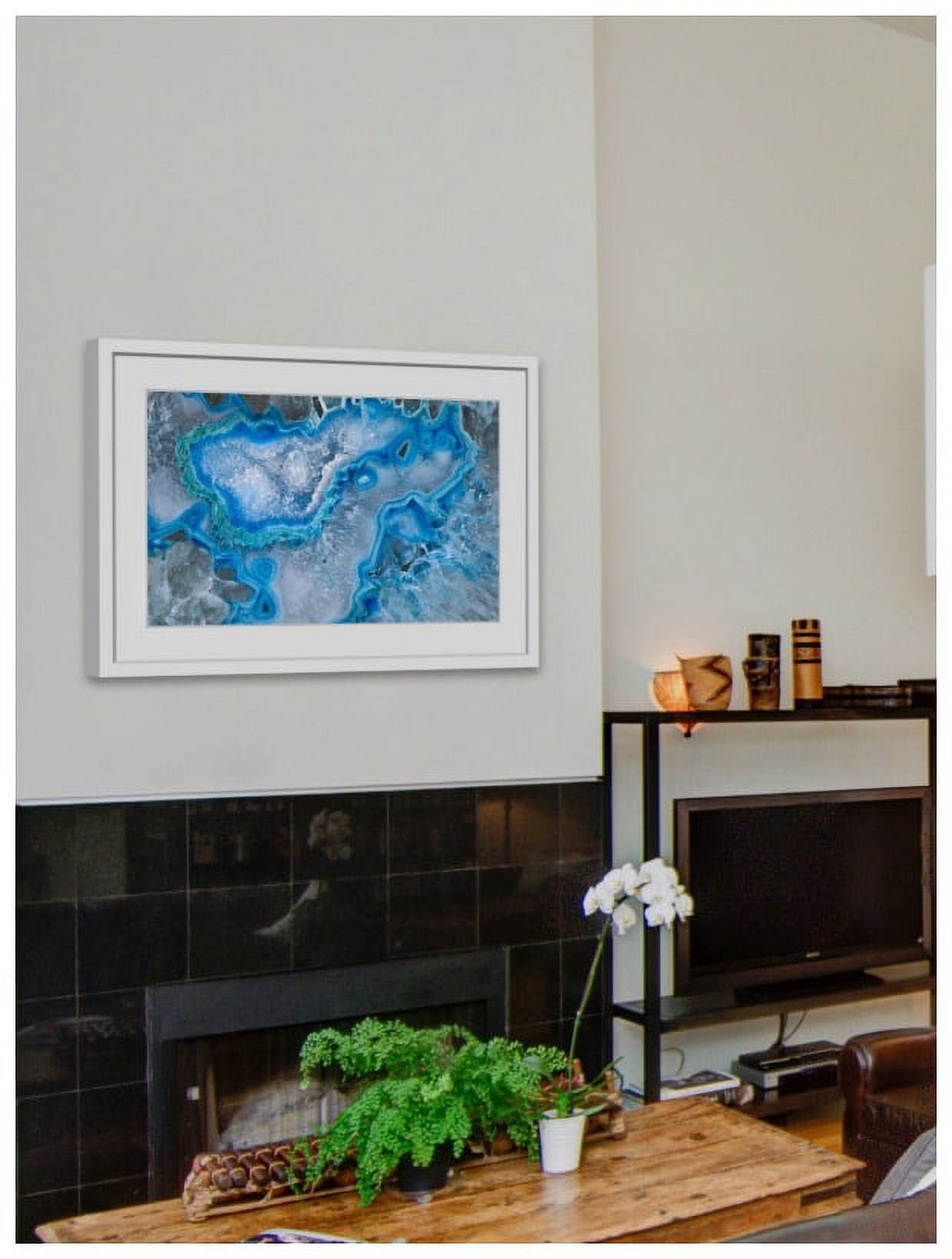 "Aquamarine Crystals" Framed Painting Art Print