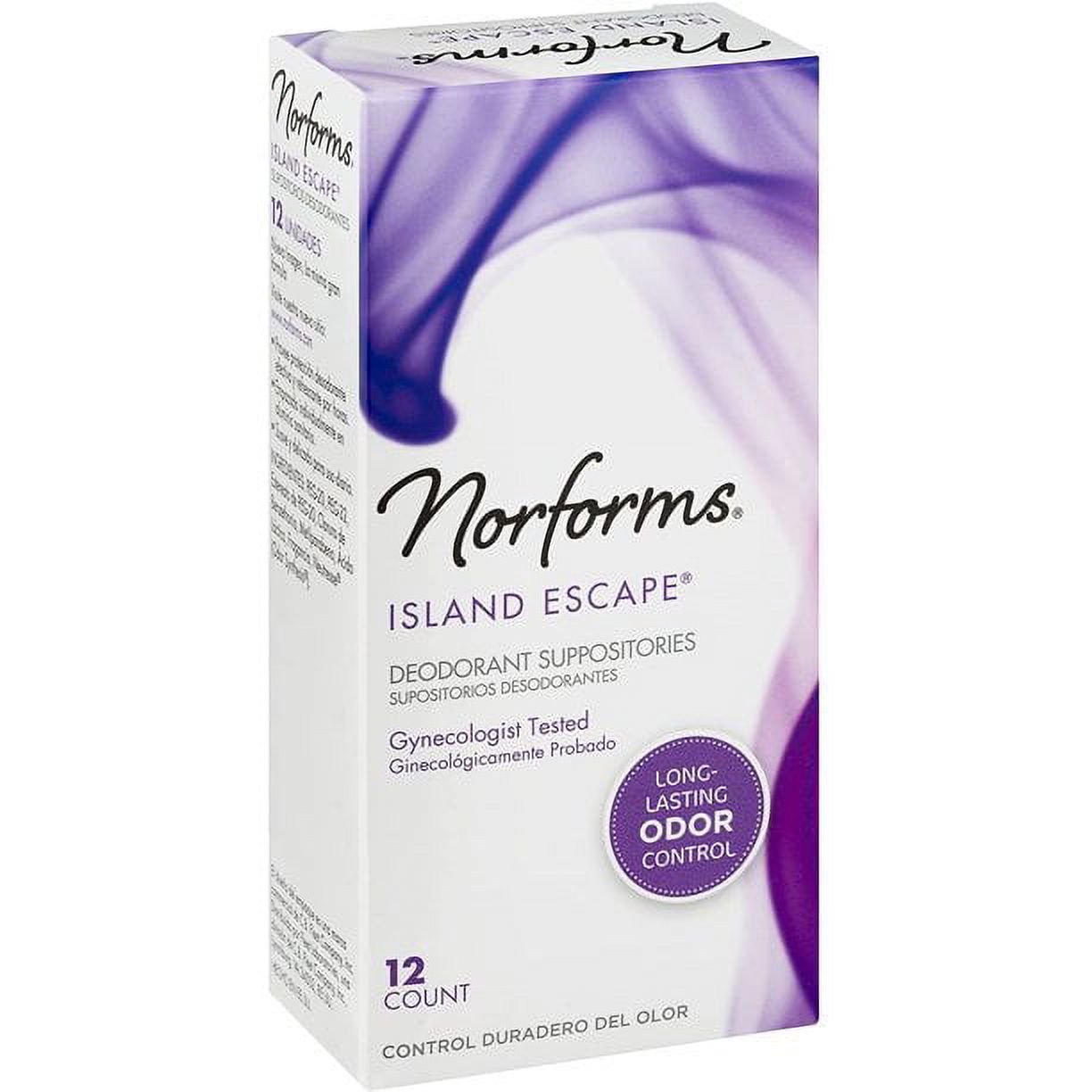 5 Pack - Norforms Suppositories Island Escape 12 Each