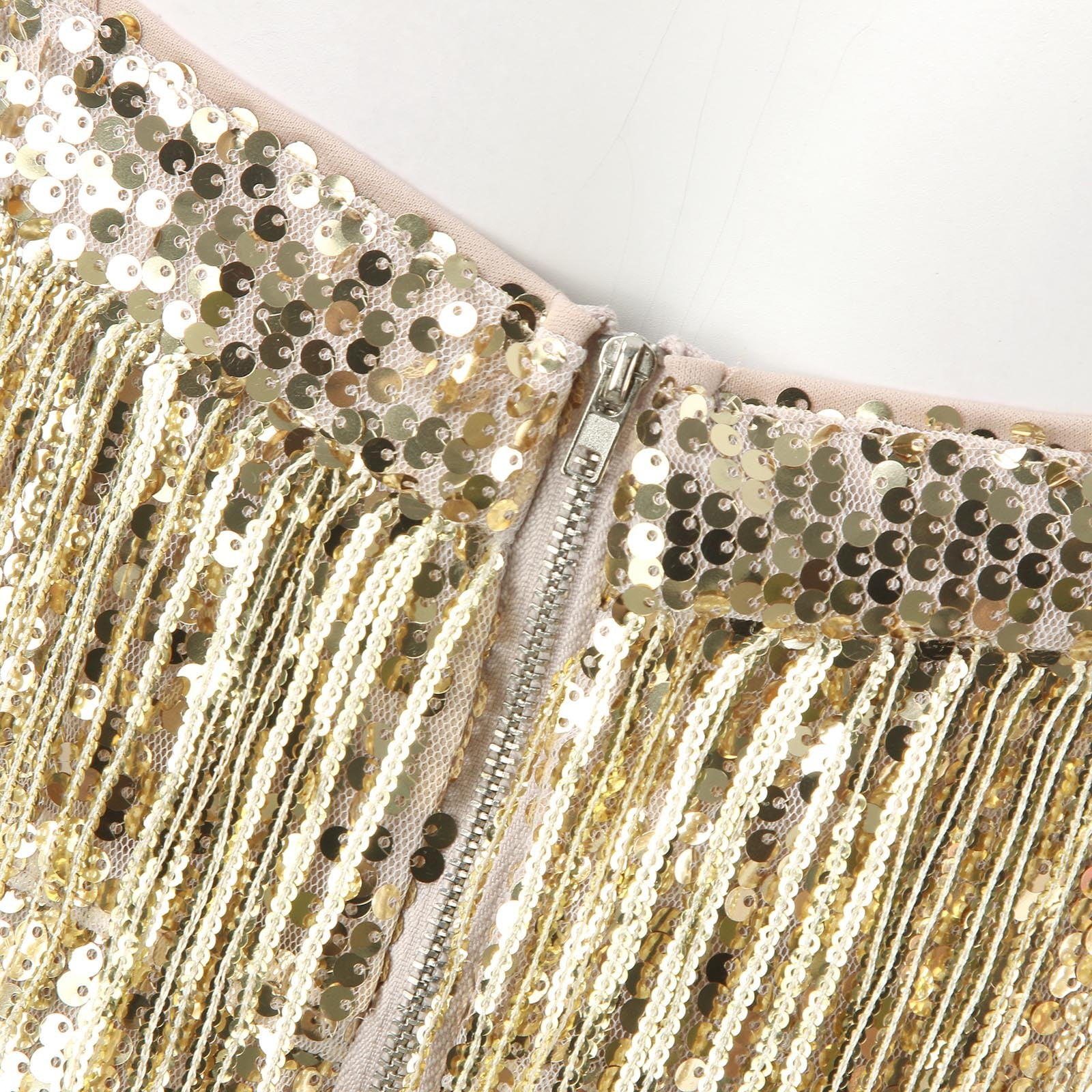 champagne gold quince dress Champagne Beaded Feather Wedding Dress Removable Sleeve Quinceanera Dr –  SELINADRESS