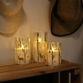thumbnail image 2 of Rhytsing Silver Reindeer Design Glass Battery Operated Led Candles With Timer for Christmas, 2 of 6