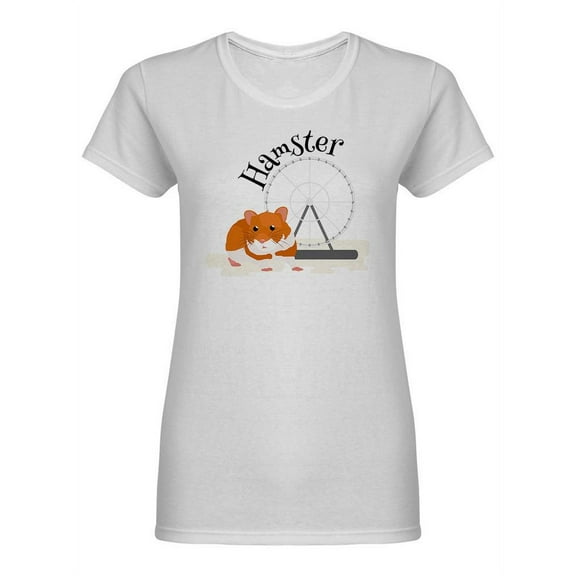 Hamster With A Wheel Shaped T-Shirt Women -Image by Shutterstock, Female Medium