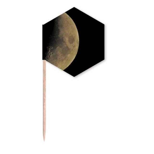 Half Planet Dark Night Sky Toothpick Flags Cupcake Picks Party Celebration
