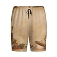 thumbnail image 4 of Naloa Engraved Coffee On Kraft Paper Men's Short Pajama Pants, Lounge Comfort Shorts with Elasticized Waistband and Side Pockets - Large, 4 of 9