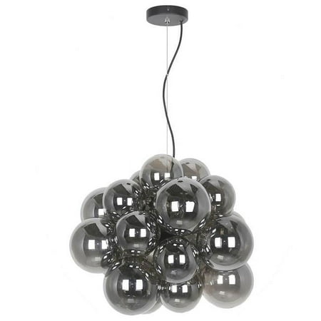 

Comet 6 Light Halogen Pendant Ceiling Light with Smoked Glass - Polished Chrome