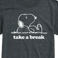 thumbnail image 3 of Peanuts - Take A Break - Men's Short Sleeve Graphic T-Shirt, 3 of 6