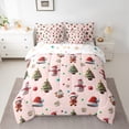 thumbnail image 2 of Homewish Cartoon Christmas Tree 7-Piece Bedding Comforter Set,Kawaii Xmas Snowman King Bedding Sets,Happy New Year Bed Sheets For Girl Kids,Microfiber Bedroom Decor Reversible, 2 of 8