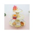 thumbnail image 3 of 1pc Paper Scallop Trim Gold Cake Stand, 3 of 4