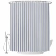 thumbnail image 2 of Shower Curtains for Bathroom, Navy Blue Striped Waterproof Fabric Shower Curtain, Navy Blue White Stripes Farmhouse Decorative Bathroom Curtain for Bathtub, 36"x72", No Hooks Included, 2 of 9