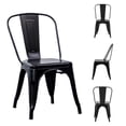 thumbnail image 1 of Sillas de metal Stay Elit Navi Juego de 4 sillas de comedor interiores exteriores color negro Tolix minimalista, 1 of 6