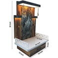 thumbnail image 2 of Generic PSQURMART Wooden Temple With LED Light For Home And Office,Home Temple,Puja Mandir ,Wall Hanging & Table Top Home Mandir. (30 X 12 X 20 H X L X W),Grey & White, 2 of 2