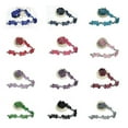 thumbnail image 2 of 1.75" Embroidered Floral Black Blue Green Pink Purple with silver by Yard (Navy/Silver), 2 of 3