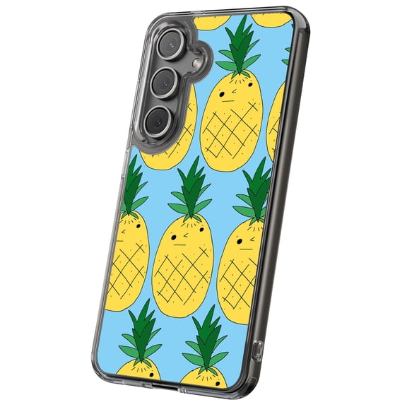 For Samsung Galaxy S23 Plus, Hybrid Clear, Pineapple 1 Print, USA