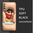 thumbnail image 1 of Funda Para vivo Y02s Y16 Y22S Y22 V25 5G V25e X80 lite Y77 5G De Teléfono Silicona Negra Tpu Crayón Shin 3D, 1 of 4