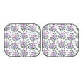 thumbnail image 7 of Daiia Violets Flowers 2PCS Car Windshield Sun Shade, Foldable Sun Shield for Car Front Window, Auto Sun Blocker Visor Protector Universal for Truck SUV Pickup-Small, 7 of 7
