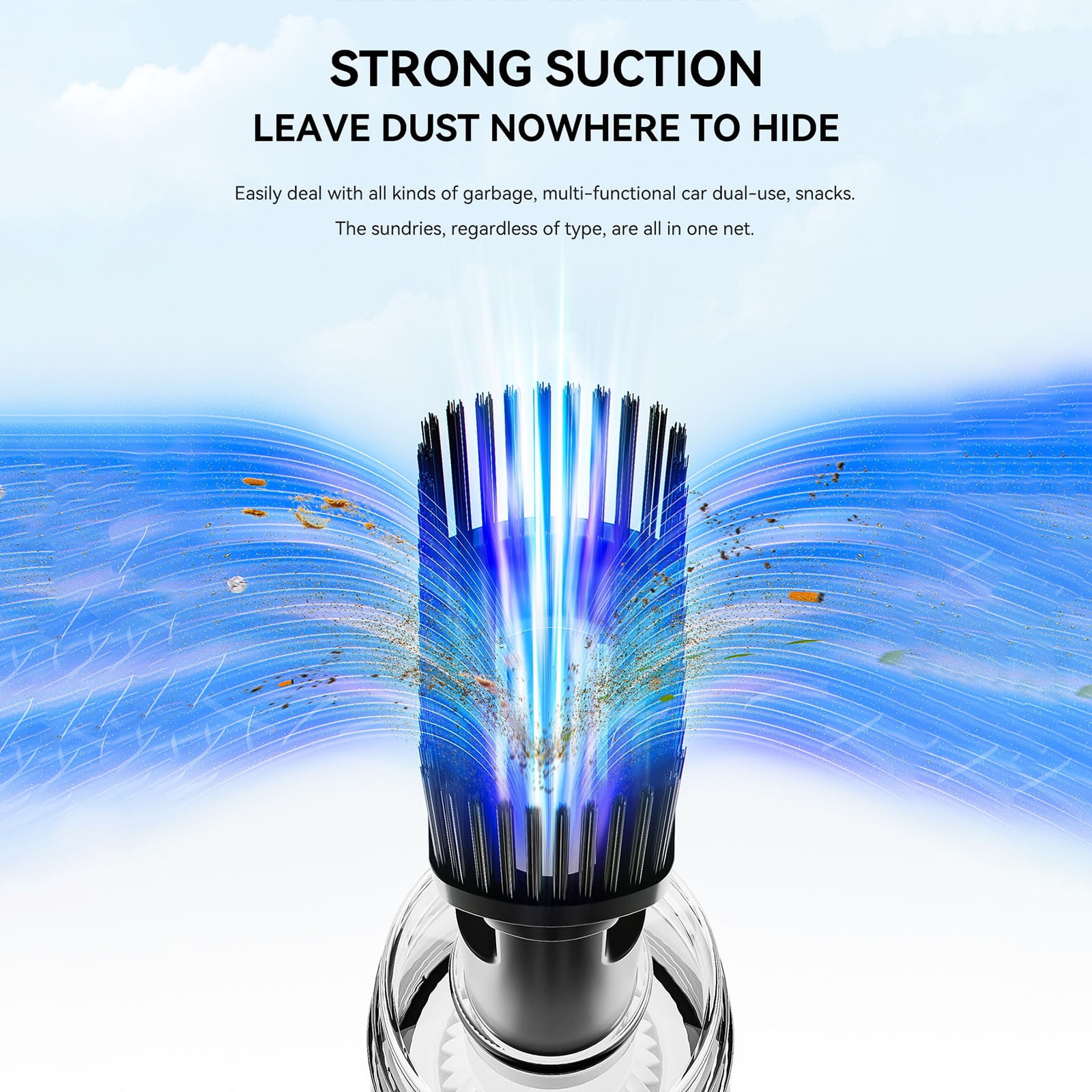 Wireless Car Vacuum Cleaner High Power Handheld Vacuum Cleaner,Brushless Motor Strong Suction Cleaning Device Fast Charging Multi Attachment Design,Deep Cleaning Dust Removal Car Vacuum Cleaner