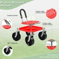 thumbnail image 3 of Trendix Gardening Stool with Tool Tray, for Planting, Garden Seat with 360° Swivel Wheels for Lawn, Yard, Patio Garden Scooter, Red, 3 of 6