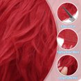 thumbnail image 3 of Unique Bargains 2 Pcs 59" x 4" Plush Faux Fur Fabric Precut Strips Fluffy Faux Fur Ribbon, Red, 3 of 6