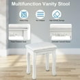 thumbnail image 6 of Giantex Vanity Table Set, Makeup Dressing Table w/Cushioned Stool & Lighted Mirror, White, 6 of 9