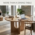 thumbnail image 5 of GOMYHOME 47" Round Dining Table for 4, MDF Wood Farmhouse Kitchen Table, Light Oak, 5 of 7