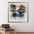 thumbnail image 4 of Muslim Printed, Modern Art, Mosque Landscape Art Canvas, Al Aqsa Mosque, Muslim Housewarming Art Canvas, Islamic Wall Decor, Canvas Wall Decor - Gold Framed, 4 of 6