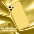 thumbnail image 5 of Designed for iPhone 11 Pro Max Case, Silicone Ultra Slim Shockproof Phone Case with Soft Anti-Scratch Microfiber Lining,[Enhanced Camera Protection], 6.5 inch, Yellow, 5 of 13
