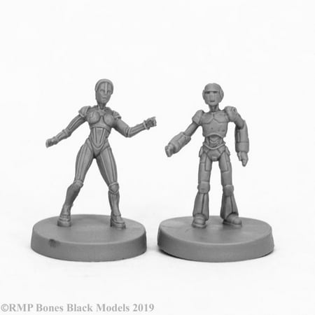 Reaper Miniatures Androids (2) #49011 Bones Black Unpainted Plastic RPG (Best Rpg Mmo For Android)