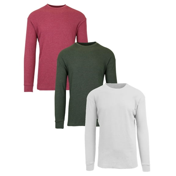 3-Pack Men's Long Sleeve Thermal Shirts (S-5XL)