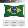 thumbnail image 2 of Hidden Zipper Pillowcases Brazil Flag Lumbar Pillow Case Decorative Pillow Cases Bed Cushion Covers for Bedroom Couch, 2 of 7
