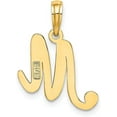 thumbnail image 3 of Solid 10K Yellow Gold Polished M Script Initial Charm - 18.45mm, 3 of 6