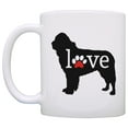 thumbnail image 2 of ThisWear Newfoundland Gifts Love Dog Paw Prints Dog Owner Gifts Dog Lover 11 ounce Coffee Mug, 2 of 4