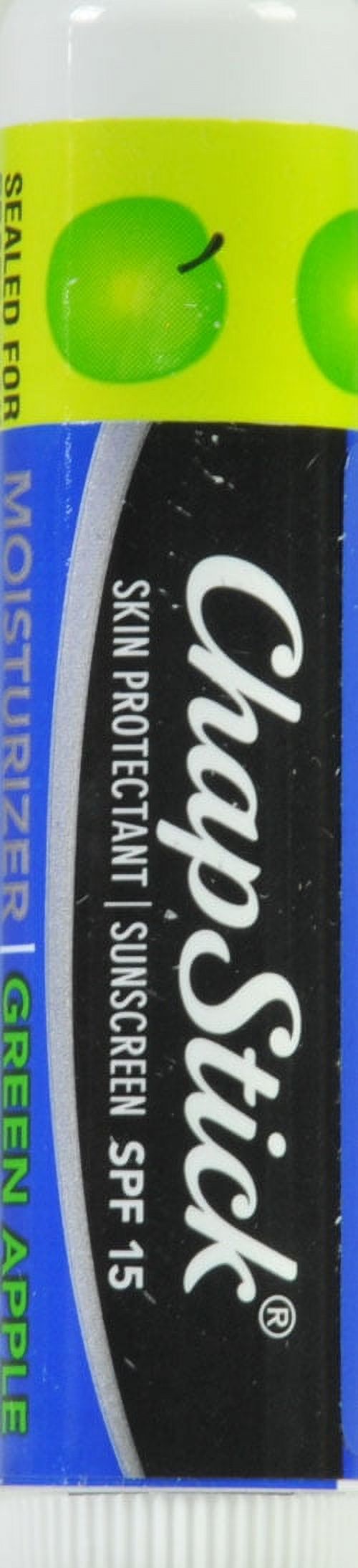 ChapStick Moisturizer Green Apple Skin Protectant/Sunscreen, SPF 15, 0.15 oz
