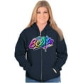thumbnail image 4 of XOMG POP Bella Musical Rainbow Women Plus Size Zipper Hoodie Brisco Brands 2X, 4 of 5
