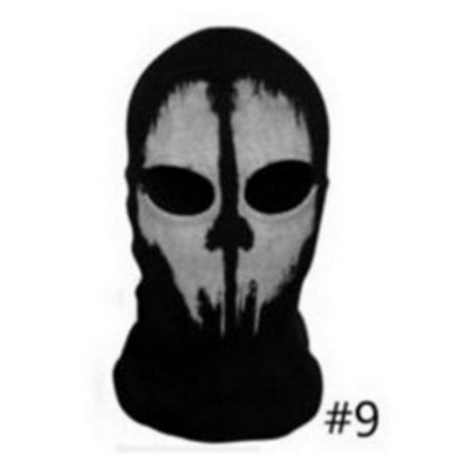 Ghost Skull Themed Cycling Head Cover - Unique Design Outdoor Sports Protective Gear with Comfortable Fit, Durable Material for Safe Riding Activities, One Size Fits All, Factory Bestseller