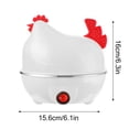 thumbnail image 3 of YaChu Rapid Egg Cooker: 6 Egg Capacity Electric Egg Cooker For Hard Boiled Eggs, Poached Eggs, Scrambled Eggs, Or Omelets With Auto Shut Off Feature - Red, 3 of 6