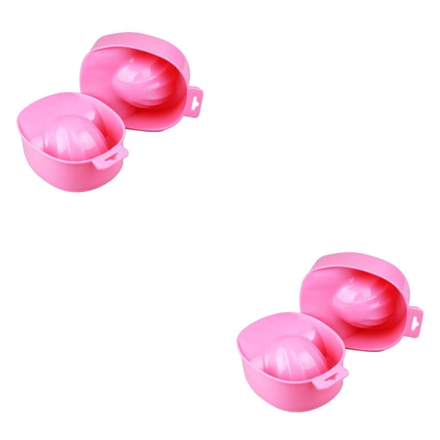relayinert Acrylic Tips Polish Remover Manicure Care Tray Soaking Soaking Bowl 2Set