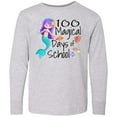 thumbnail image 3 of Inktastic 100 Magical Days of School with Blue Mermaid and Fish Long Sleeve Youth T-Shirt, 3 of 5