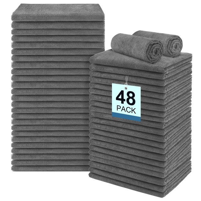 Juego de toallas de gimnasio UNIMADE de microfibra altamente absorbente, paquete de 48
