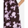 thumbnail image 3 of Time and Tru Women's and Women's Plus Cotton Back Tie Midi Dress with Short Puff Sleeves, Sizes XS-4X, 3 of 4
