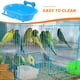 thumbnail image 4 of BRIGHTFUFU Caja de plástico para baño de loros, accesorio para jaula de pájaros, bañera para periquitos, mascotas y pájaros, 4 of 7